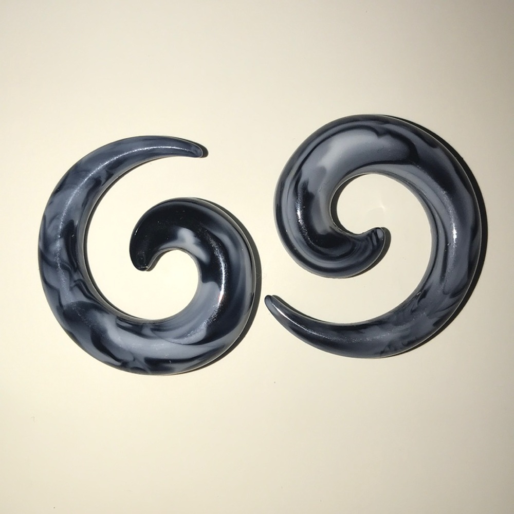0G Marble Spiral Tapers